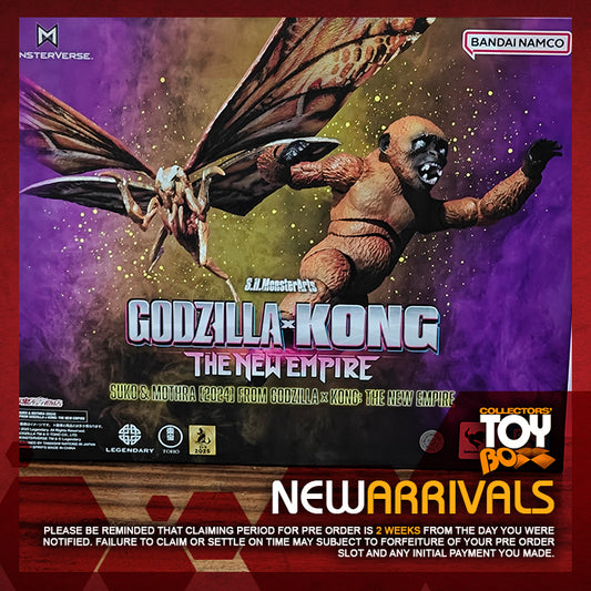 SH Monsterarts Godzilla x Kong The New Empire - Suko & Mothra with Option Parts Set
