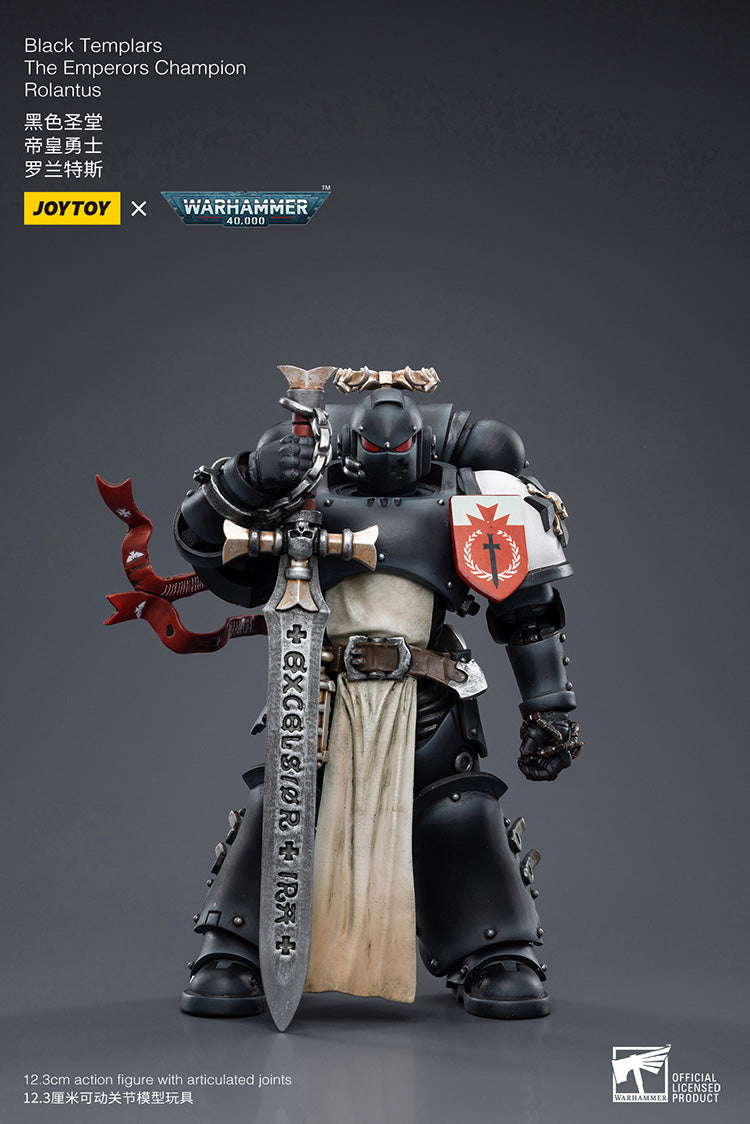 Joytoy 1/18 Warhammer 40k Black Templars The Emperors Champion Rolantus