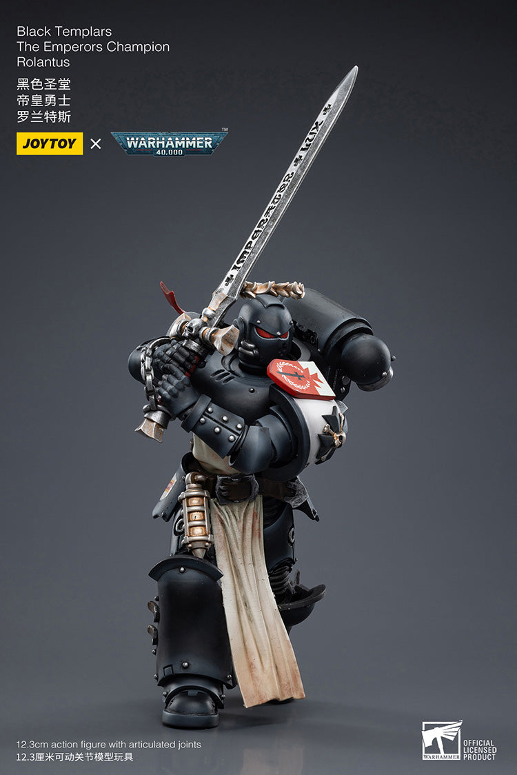 Joytoy 1/18 Warhammer 40k Black Templars The Emperors Champion Rolantus