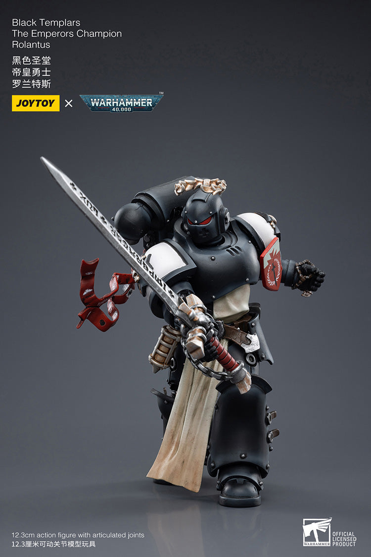 Joytoy 1/18 Warhammer 40k Black Templars The Emperors Champion Rolantus