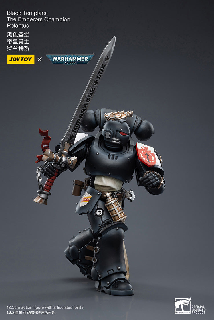 Joytoy 1/18 Warhammer 40k Black Templars The Emperors Champion Rolantus