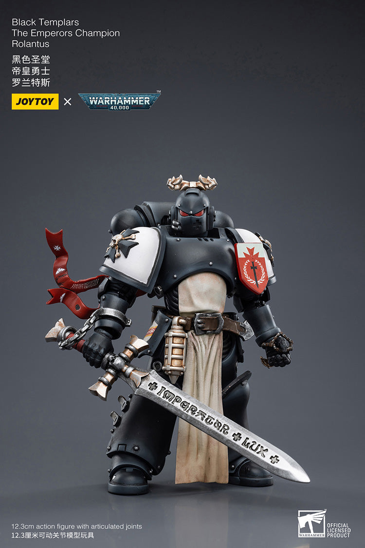 Joytoy 1/18 Warhammer 40k Black Templars The Emperors Champion Rolantus