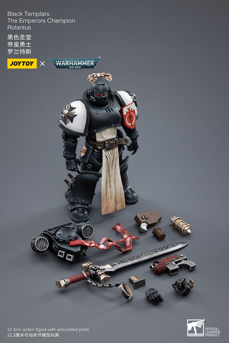 Joytoy 1/18 Warhammer 40k Black Templars The Emperors Champion Rolantus