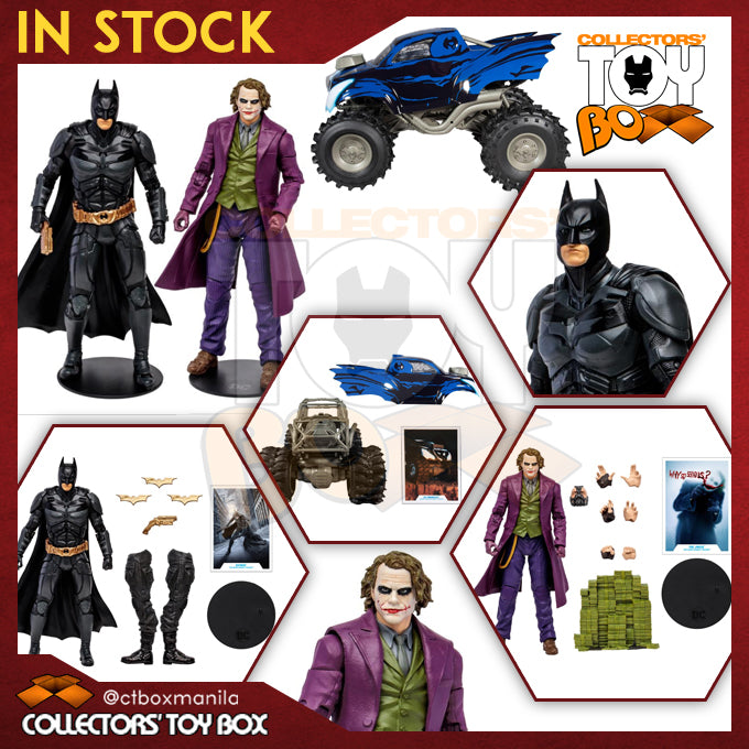 [BUNDLE] McFarlane Toys DC The Dark Knight Trilogy Batman + Joker + Batmobeast