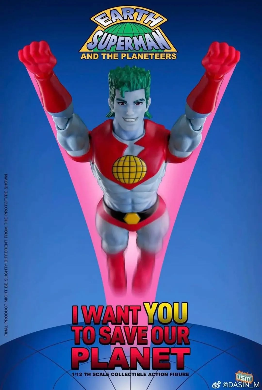 Dasin 1/12 Captain Planet Earth Superman and the Planeteers