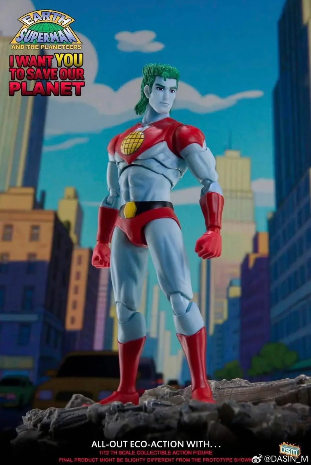 Dasin 1/12 Captain Planet Earth Superman and the Planeteers