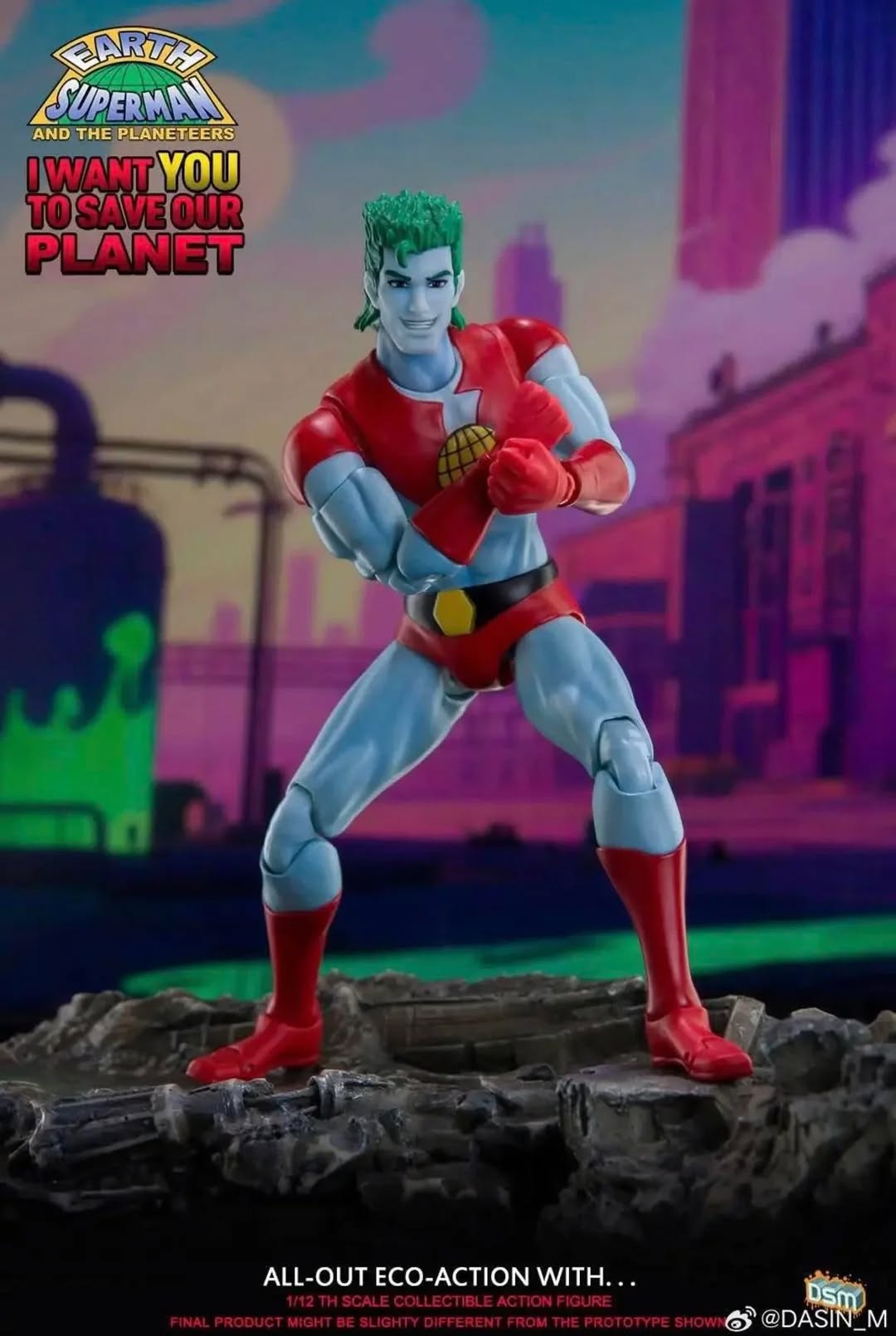 Dasin 1/12 Captain Planet Earth Superman and the Planeteers