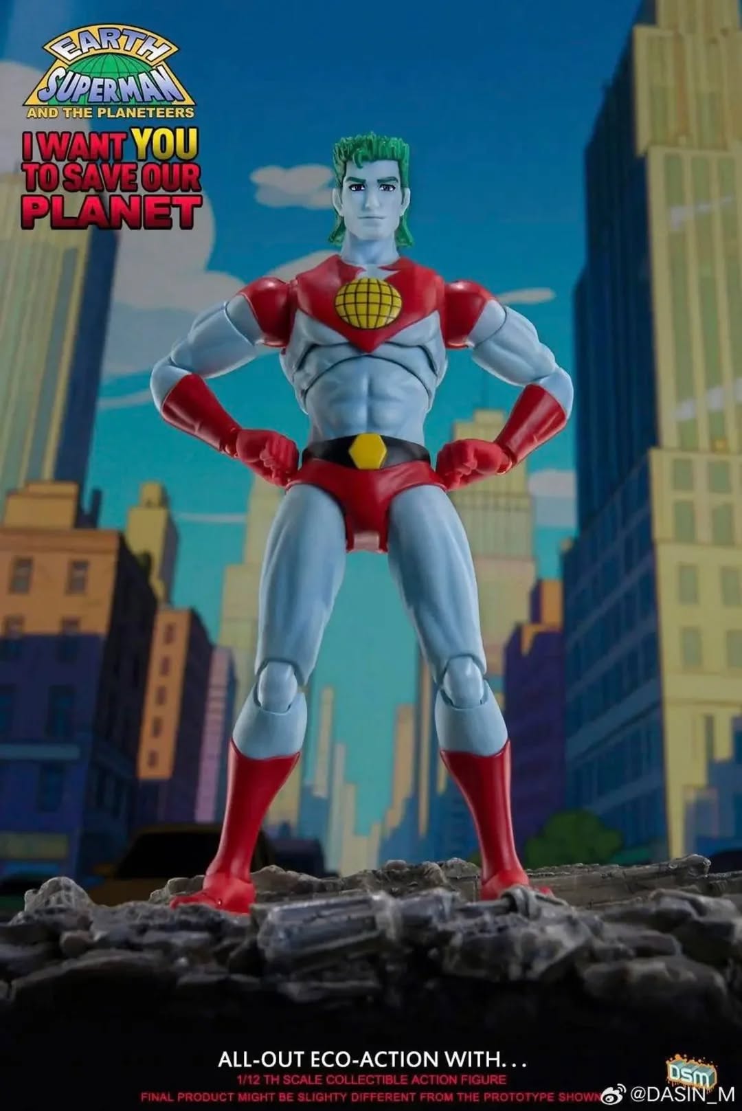 Dasin 1/12 Captain Planet Earth Superman and the Planeteers