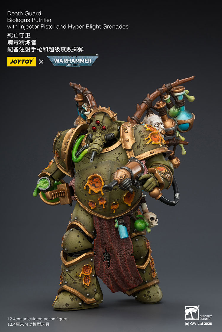 Joytoy 1/18 Warhammer 40k Death Guard Biologus Putrifier