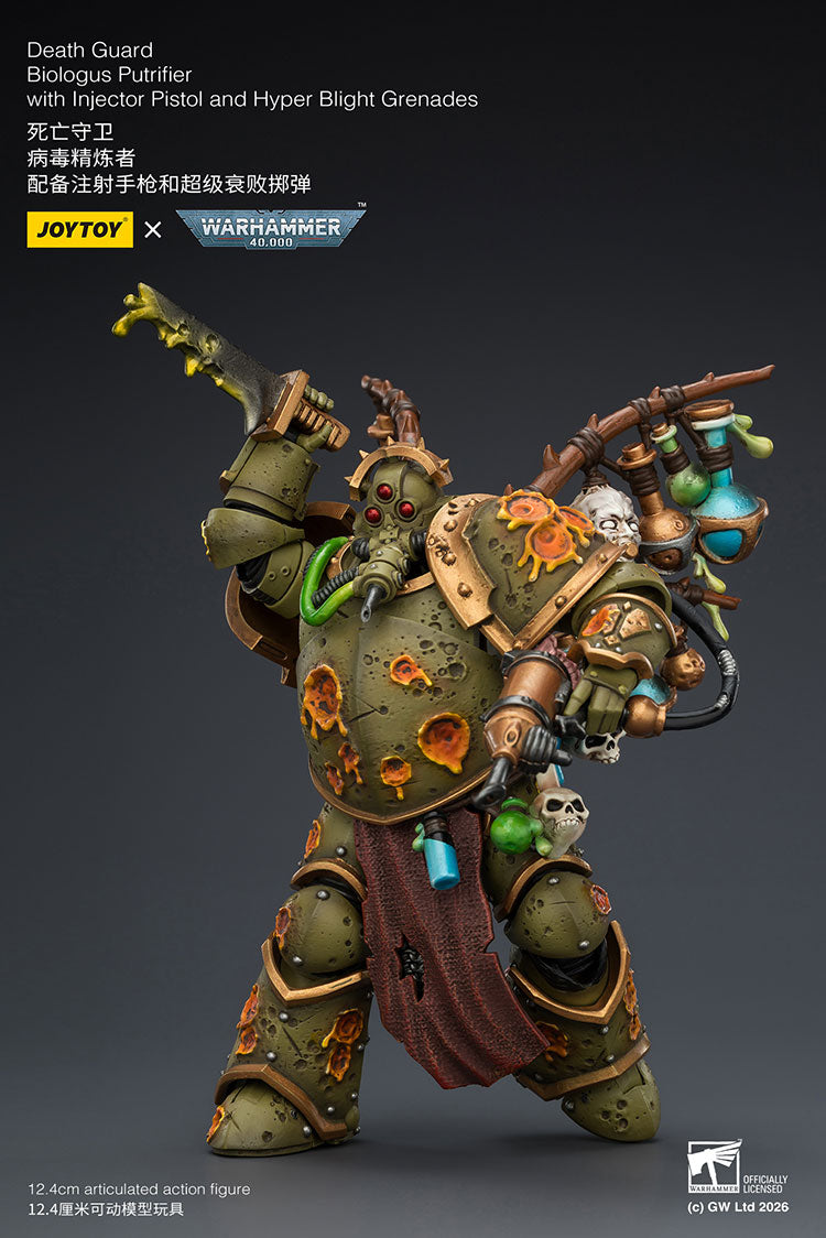 Joytoy 1/18 Warhammer 40k Death Guard Biologus Putrifier