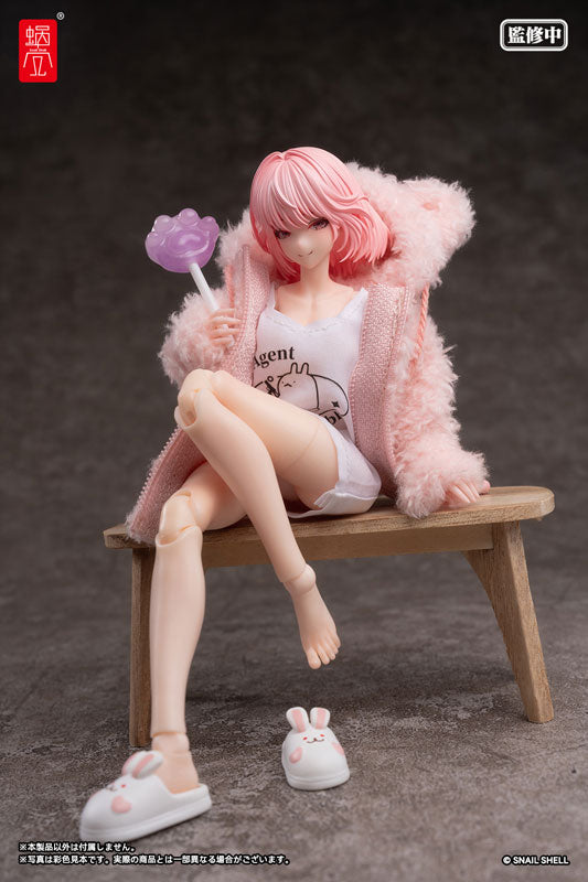 Snail Shell 1/12 Aileen Loungewear with Pink Plush Coat