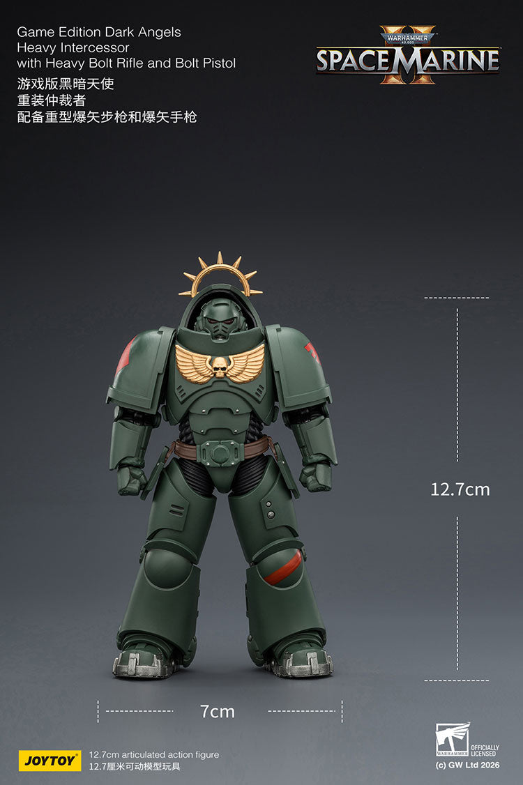 Joytoy 1/18 Warhammer Space Marine 2 Dark Angels Heavy Intercessor with Heavy Bolt Rifle and Bolt Pistol