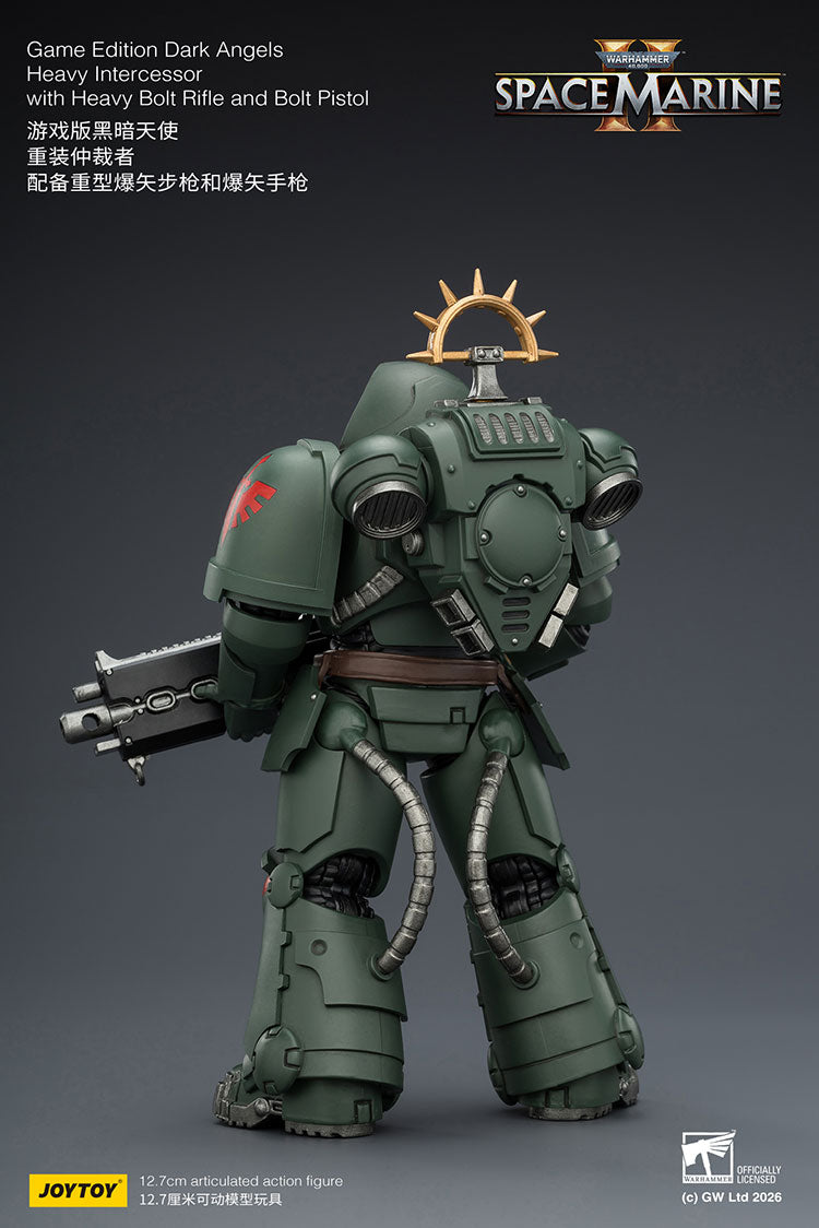 Joytoy 1/18 Warhammer Space Marine 2 Dark Angels Heavy Intercessor with Heavy Bolt Rifle and Bolt Pistol