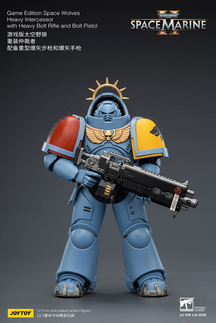 Joytoy 1/18 Warhammer Space Marine 2 Space Wolves Heavy Intercessor with Heavy Bolt Rifle and Bolt Pistol