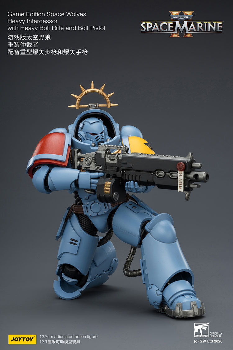 Joytoy 1/18 Warhammer Space Marine 2 Space Wolves Heavy Intercessor with Heavy Bolt Rifle and Bolt Pistol