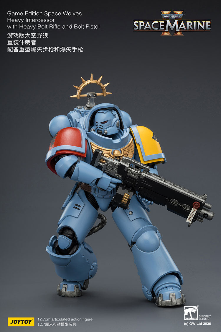 Joytoy 1/18 Warhammer Space Marine 2 Space Wolves Heavy Intercessor with Heavy Bolt Rifle and Bolt Pistol
