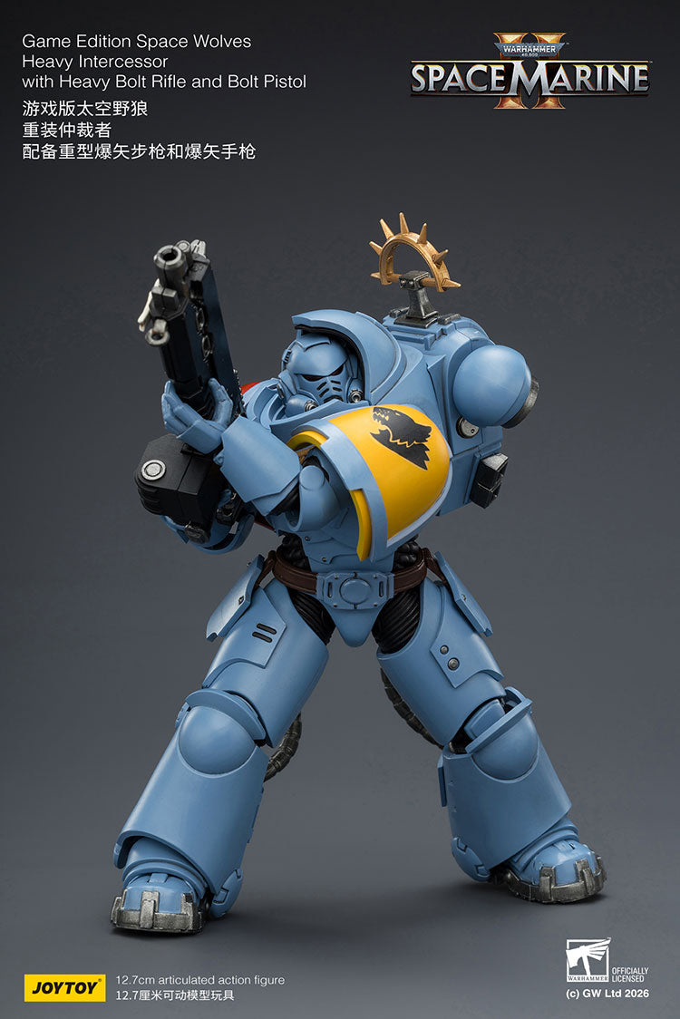 Joytoy 1/18 Warhammer Space Marine 2 Space Wolves Heavy Intercessor with Heavy Bolt Rifle and Bolt Pistol