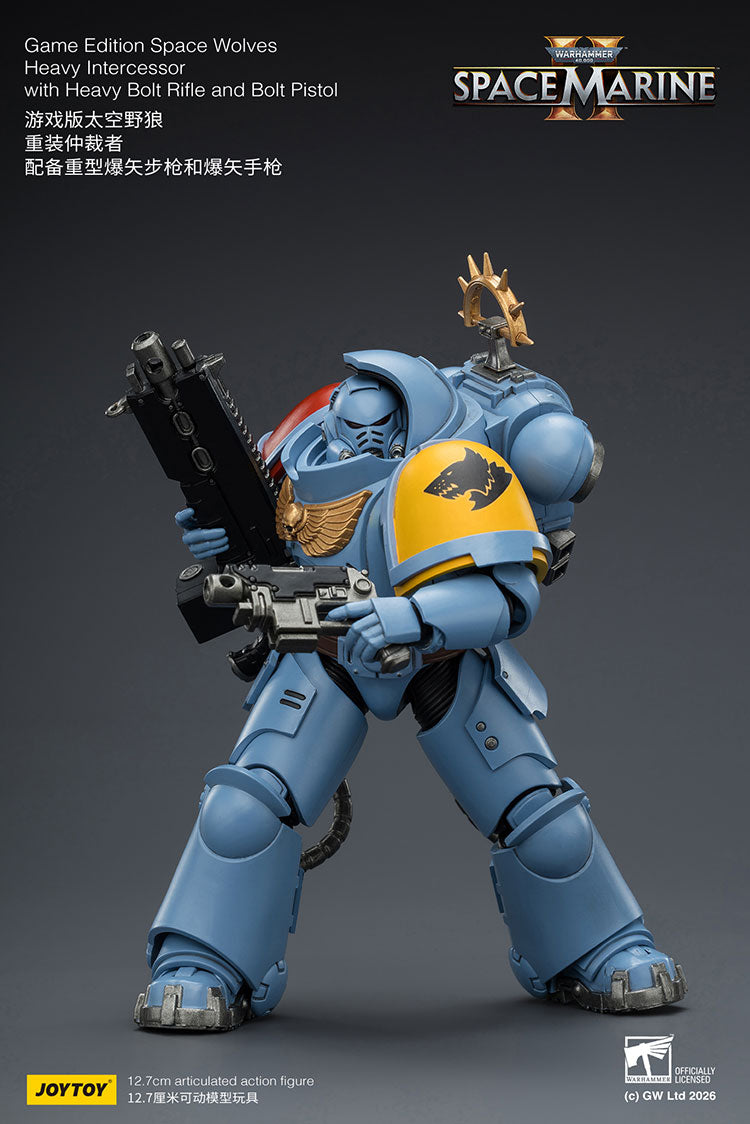Joytoy 1/18 Warhammer Space Marine 2 Space Wolves Heavy Intercessor with Heavy Bolt Rifle and Bolt Pistol