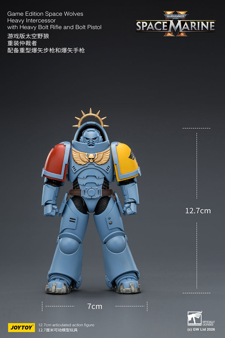 Joytoy 1/18 Warhammer Space Marine 2 Space Wolves Heavy Intercessor with Heavy Bolt Rifle and Bolt Pistol