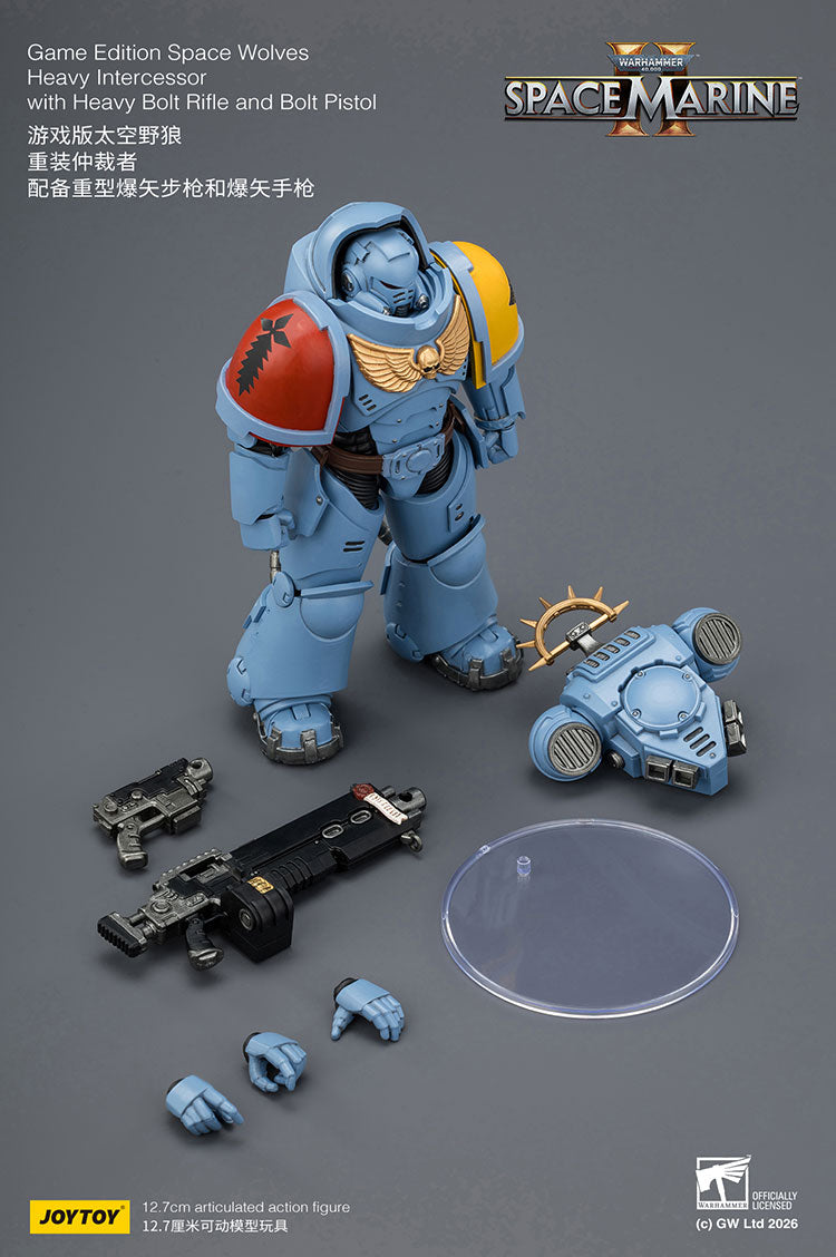 Joytoy 1/18 Warhammer Space Marine 2 Space Wolves Heavy Intercessor with Heavy Bolt Rifle and Bolt Pistol