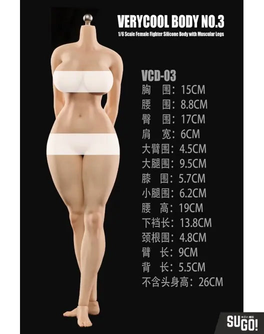 Verycool 1/6 Silicone Female Fighter Body Regular Skin B
