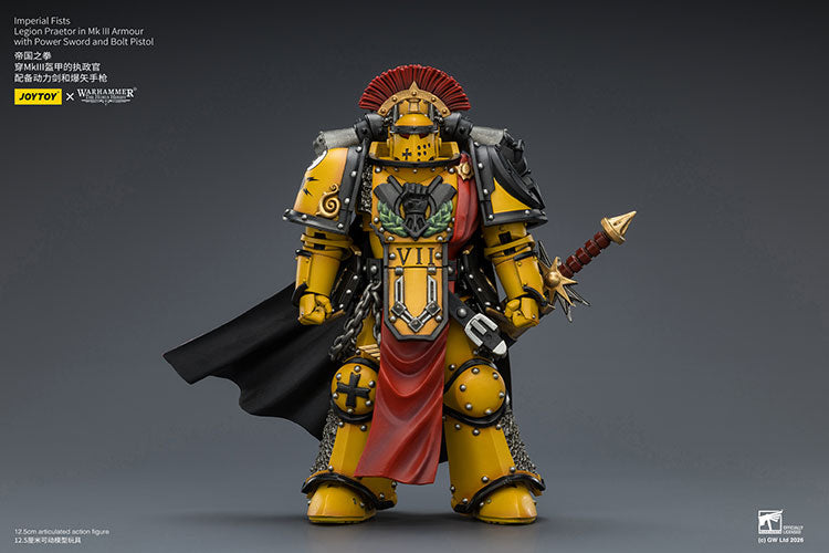 Joytoy 1/18 Warhammer The Horus Heresy Imperial Fists Legion Praetor in Mk III Armour