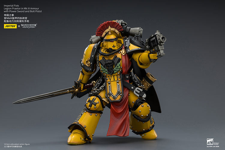 Joytoy 1/18 Warhammer The Horus Heresy Imperial Fists Legion Praetor in Mk III Armour