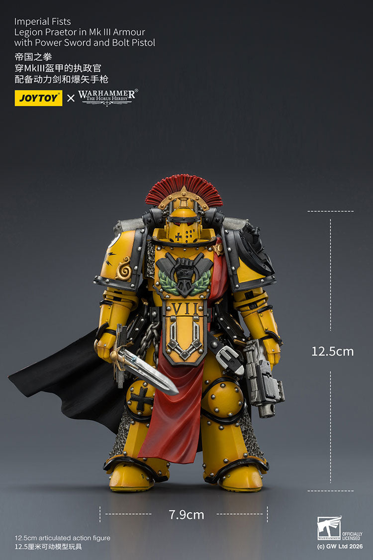Joytoy 1/18 Warhammer The Horus Heresy Imperial Fists Legion Praetor in Mk III Armour