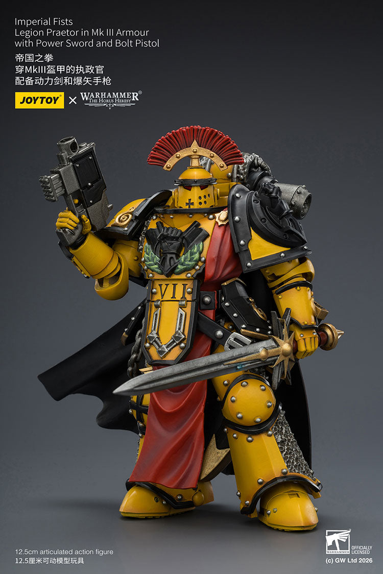 Joytoy 1/18 Warhammer The Horus Heresy Imperial Fists Legion Praetor in Mk III Armour