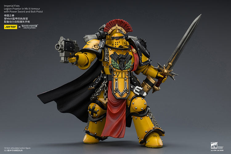 Joytoy 1/18 Warhammer The Horus Heresy Imperial Fists Legion Praetor in Mk III Armour