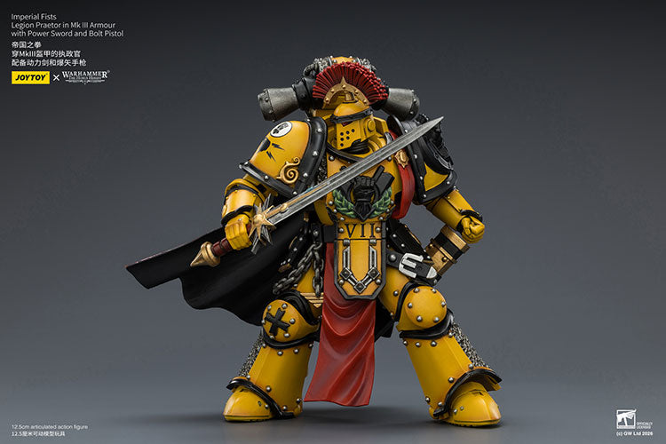 Joytoy 1/18 Warhammer The Horus Heresy Imperial Fists Legion Praetor in Mk III Armour