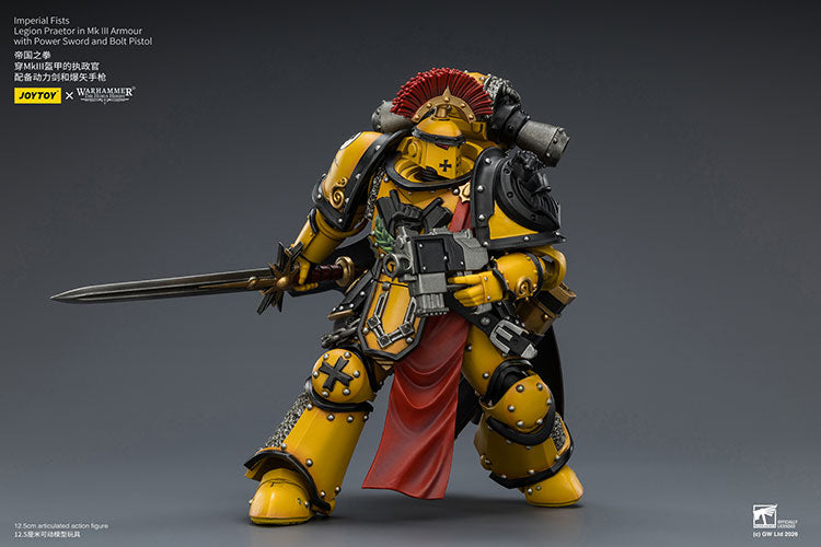 Joytoy 1/18 Warhammer The Horus Heresy Imperial Fists Legion Praetor in Mk III Armour