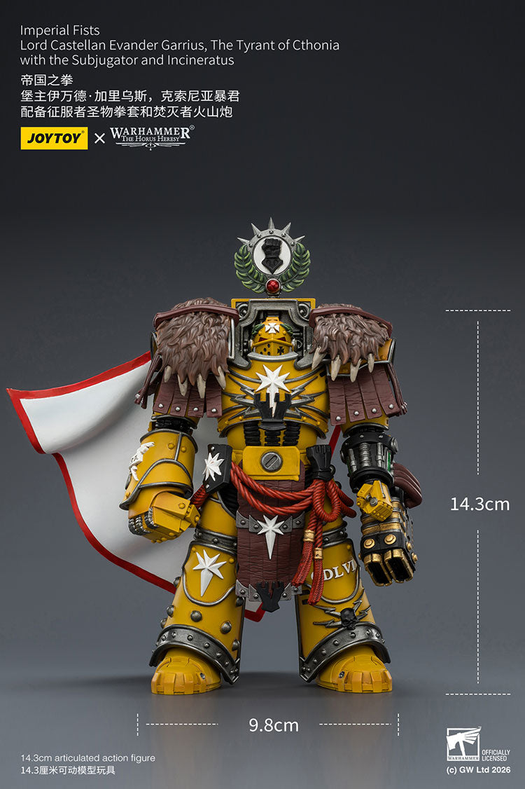 Joytoy 1/18 Warhammer The Horus Heresy Imperial Fists Lord Castellan Evander Garrius