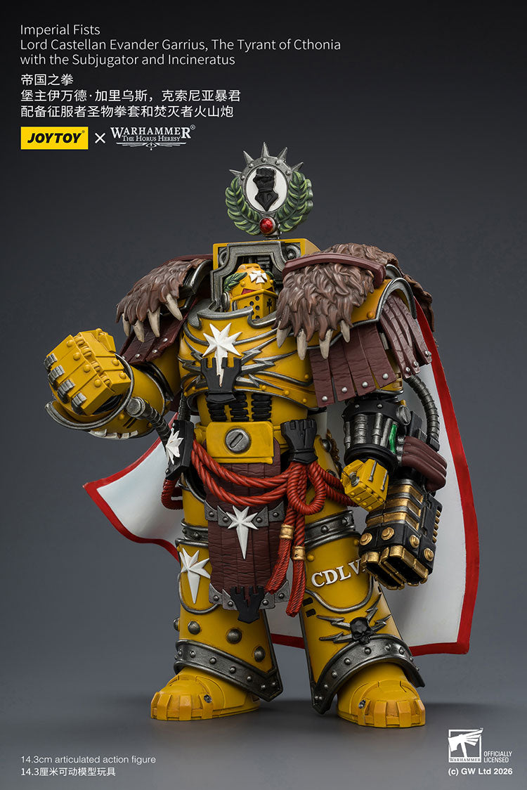 Joytoy 1/18 Warhammer The Horus Heresy Imperial Fists Lord Castellan Evander Garrius