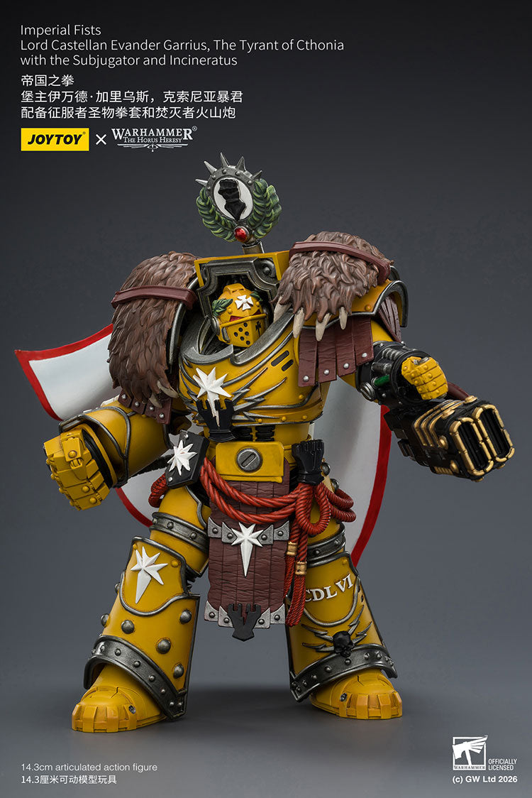 Joytoy 1/18 Warhammer The Horus Heresy Imperial Fists Lord Castellan Evander Garrius