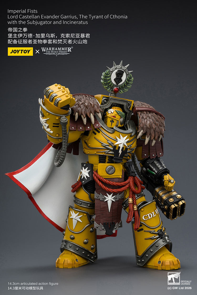 Joytoy 1/18 Warhammer The Horus Heresy Imperial Fists Lord Castellan Evander Garrius