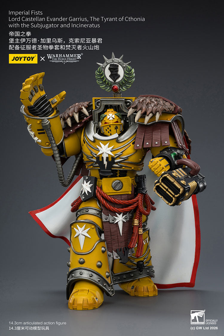 Joytoy 1/18 Warhammer The Horus Heresy Imperial Fists Lord Castellan Evander Garrius