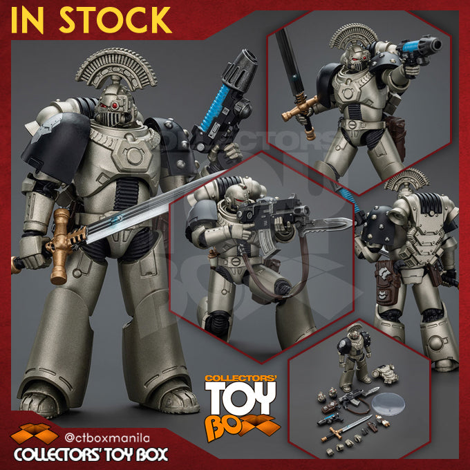 Joytoy 1/18 Warhammer The Horus Heresy Iron Warriors - MKVI Tactical Sergeant with Power Sword and Plasma Pistol