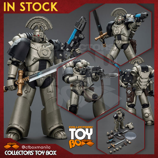 Joytoy 1/18 Warhammer The Horus Heresy Iron Warriors - MKVI Tactical Sergeant with Power Sword and Plasma Pistol