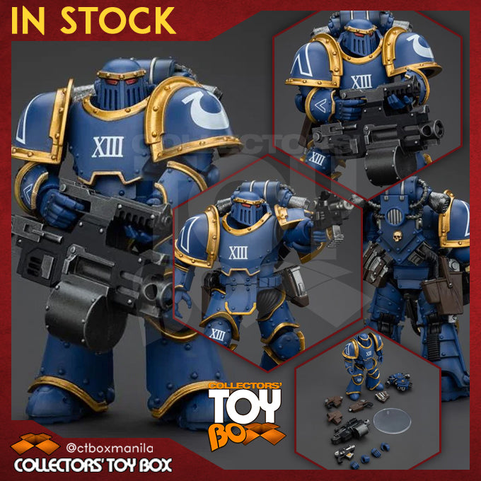 Joytoy 1/18 Warhammer The Horus Heresy Ultramarines - Legion MKIII Tactical Support Squad Legionary with Heavy Bolter