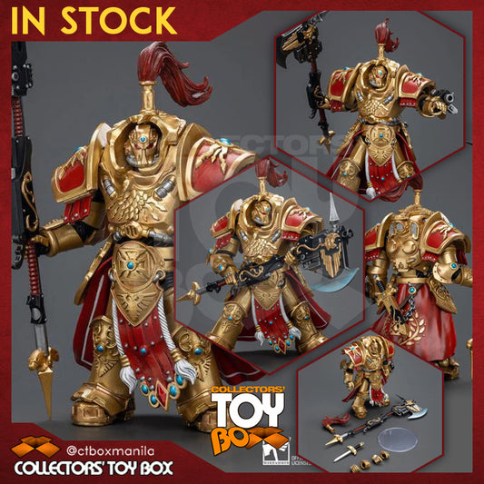 Joytoy 1/18 Warhammer 40K Adeptus Custodes Allarus Custodian with Castellan Axe.