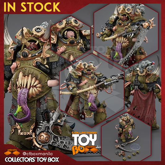 Joytoy 1/18 Warhammer 40k Death Guard Deathshroud Terminator Champion with Manreaper and Plaguespurter Gauntlets