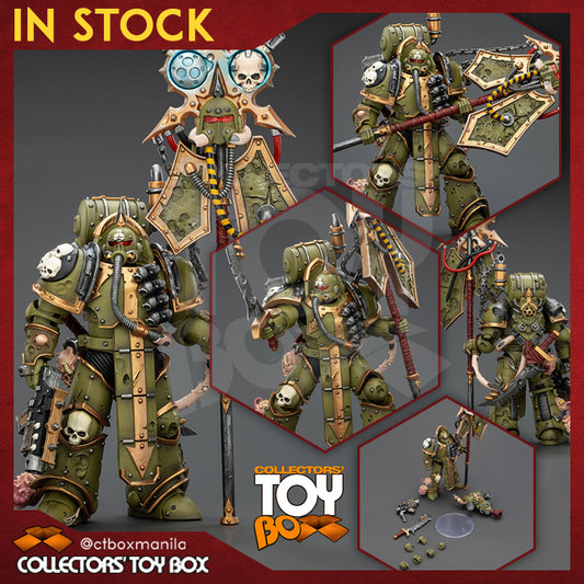 Joytoy 1/18 Warhammer 40k Death Guard Plague Marine Icon bearer with Boltgun and Plague knife