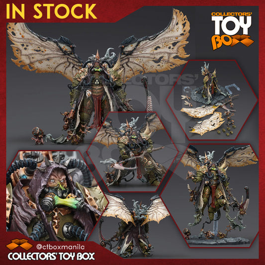 Joytoy 1/18 Warhammer 40k Mortarion, Daemon Primarch of Nurgle with Ancient weapons The Lantern and Silence
