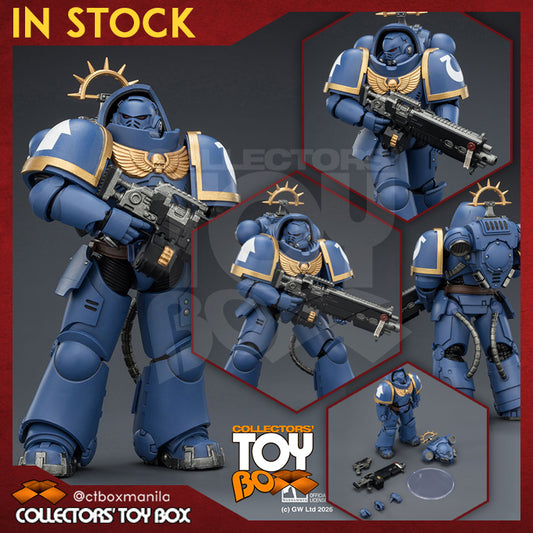 Joytoy 1/18 Warhammer 40k Space Marine II Ultramarines - Heavy Intercessor with Heavy Bolt Rifle and Bolt Pistol (Game Edition)