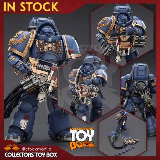 Joytoy 1/18 Warhammer 40k Space Marine Ultramarines - Heavy Artificer Armor with Relic Multi-Melta