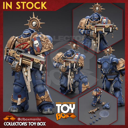 Joytoy 1/18 Warhammer 40k Space Marine Ultramarines - Heavy Relic Primus Armor with Heavy Relic Bolt Rifle