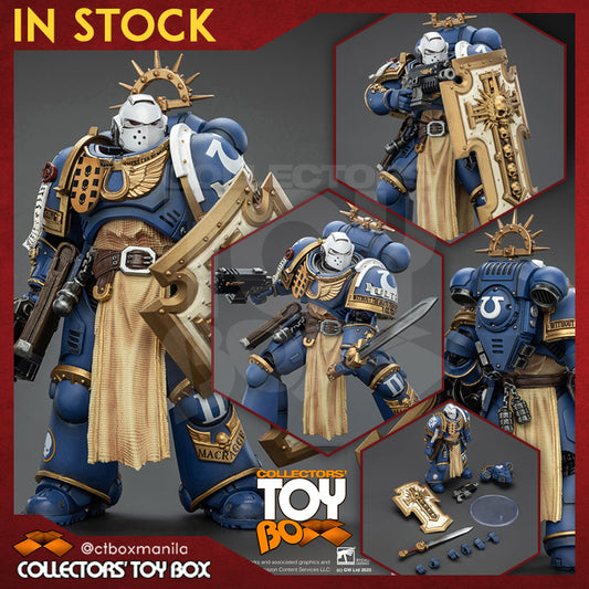 Joytoy 1/18 Warhammer 40k Ultramarines - Levantus with Power Sword, Stormshield and Bolt Pistol