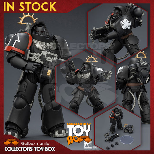Joytoy 1/18 Warhammer Space Marine 2 Raven Guard Heavy Intercessor with Heavy Bolt Rifle and Bolt Pistol