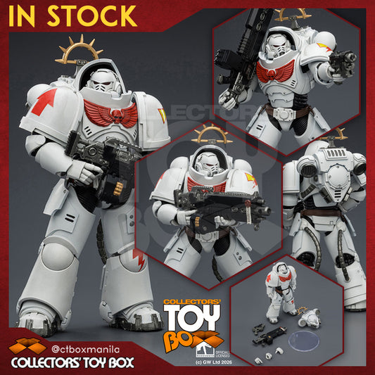 Joytoy 1/18 Warhammer Space Marine 2 White Scars Heavy Intercessor with Heavy Bolt Rifle and Bolt Pistol